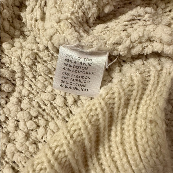 Young Fabulous & Broke Cream Beige Popcorn Knit Hoodie Sweater Hooded YFB - Picture 11 of 12